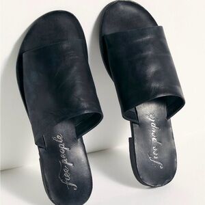 NEW Free People Vicente Black Slide Sandals 39 / 9